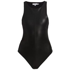 Good American faux leather highneck bodysuit size4